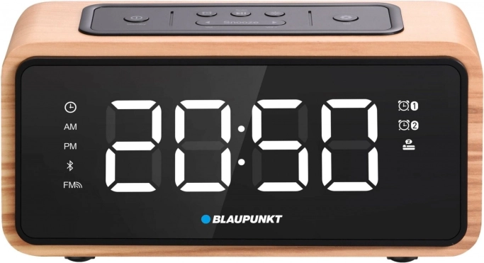 Bluetooth radiovækkeur BLAUPUNKT med FM PLL og trædesign