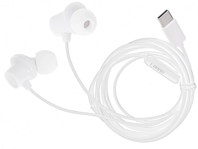 L-Brno øretelefoner med mikrofon USB-C hvid