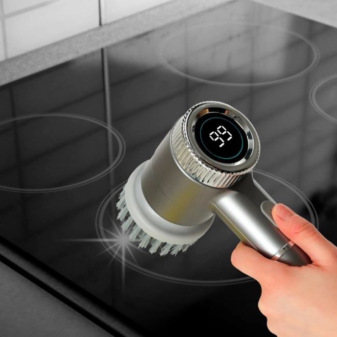 Elektrisk børste til rengøring 5i1 med LED til badeværelser og gulve