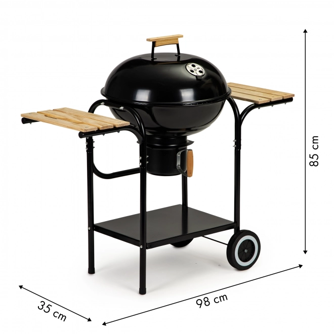 Havgrill til trækul med låg og hylder MultiGarden