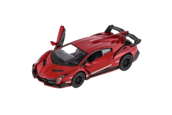 Auto Kinsmart Lamborghini Veneno metal/plast 13cm med tilbagespoling