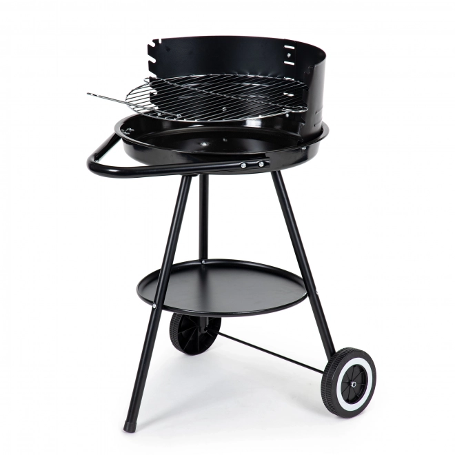 Rund havegrill med justerbar rist