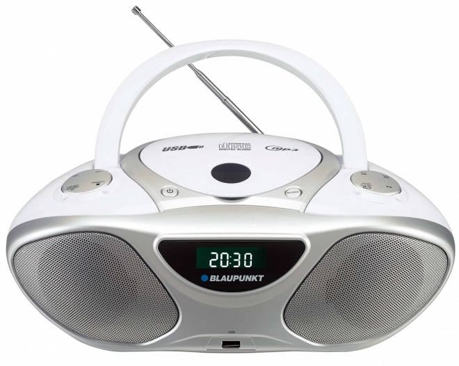 Bærbar radioafspiller med CD MP3 USB AUX FM Blaupunkt BB14WH