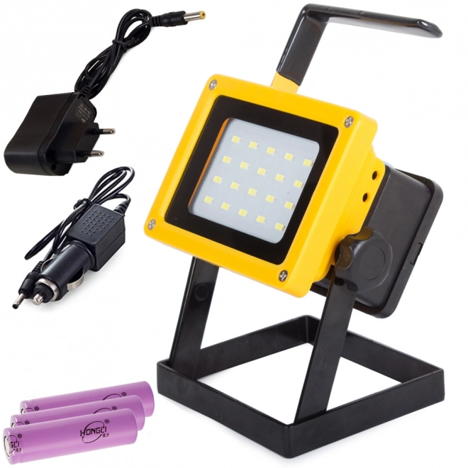 Bærbar genopladelig LED-lampe med halogen 100W
