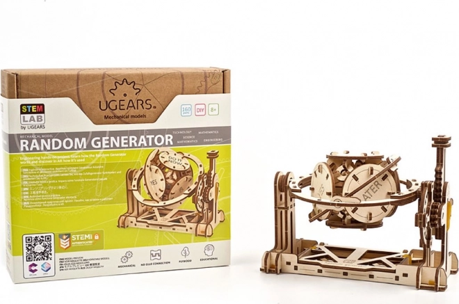 Ugears træbaseret 3D mekanisk puslespil tilfældig generator