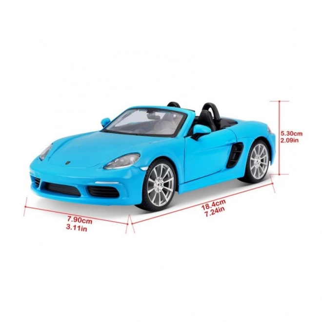 Bburago 1:24 Porsche 718 Boxster Blå