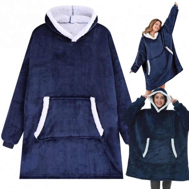 Varm oversize sweatshirt-tæppe 2 i 1