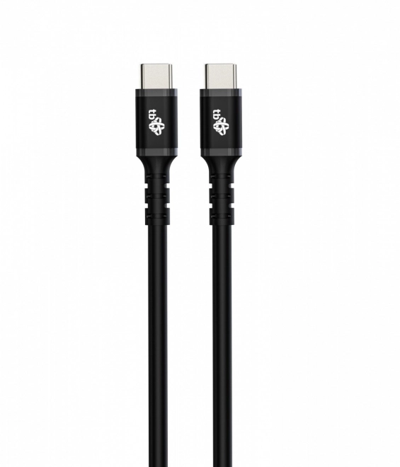USB C - USB C silikonekabel 1m sort