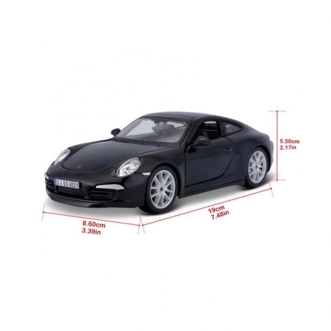 Bilmodel Porsche 911 Carrera S sort