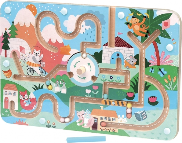 Vilac magnetisk labyrint med illustrationer af Michelle Carlslund