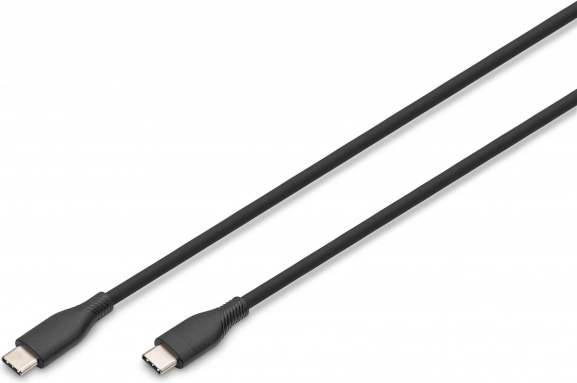 Silikone USB-C-kabel til tilslutning - USB-C, USB 2.0 60W, 1 m sort