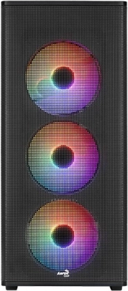 computer kabinet designer mid tower rgb, sort