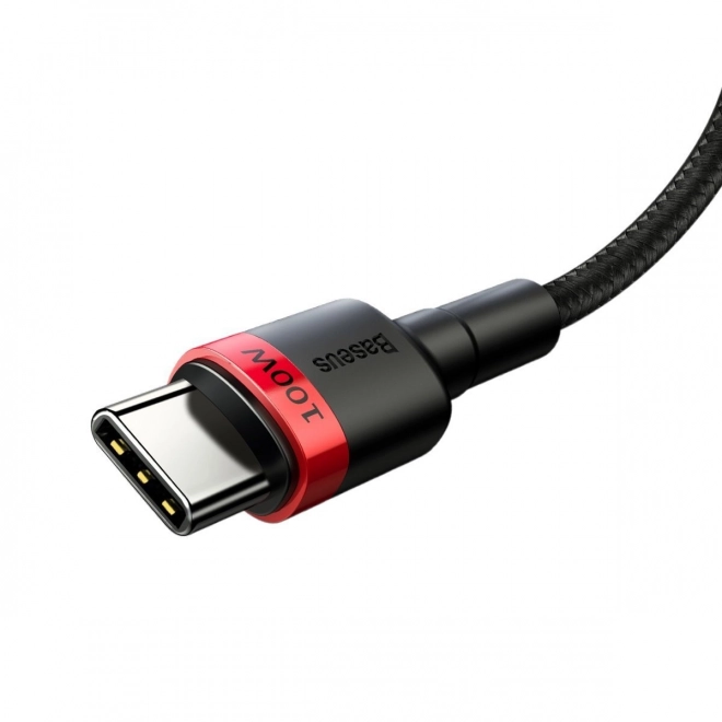 USB-C kabel til hurtig opladning Baseus Cafule 100W rød sort