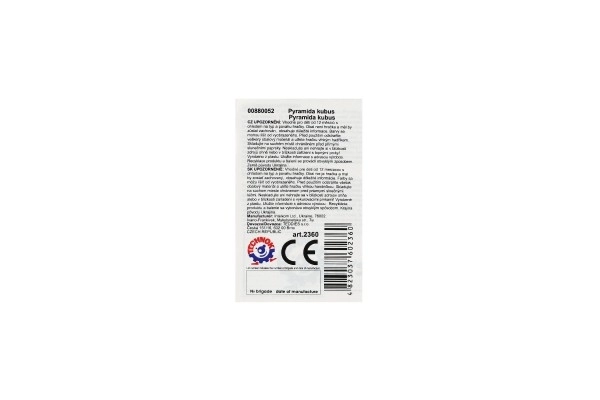 Stabelpyramide med ringe plast 2 farver i net 15x31cm 12m+