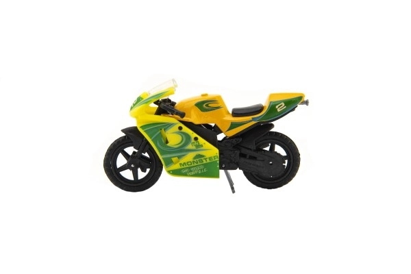 Racer motorcykel metal/plast 8cm fri kørsel mix varianter på kort