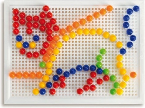 Kreativ mosaik med 150 farvede pinde