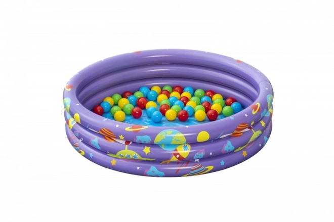 Intergalaktisk oppustelig pool med bolde 1,02 m x 25 cm