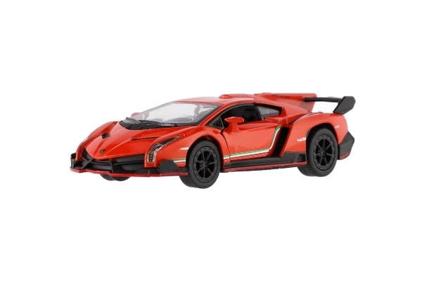Auto Kinsmart Lamborghini Veneno metal/plast 13cm med tilbagespoling