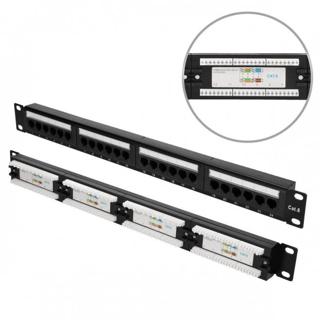 Patchpanel 24 porte Cat6 UTP V2
