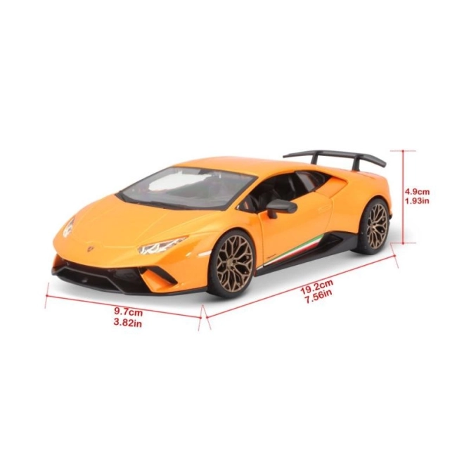 Lamborghini Huracan Performante orange model 1:24