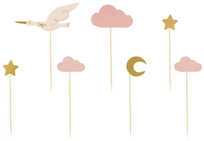 Dekorationer til muffins – stork