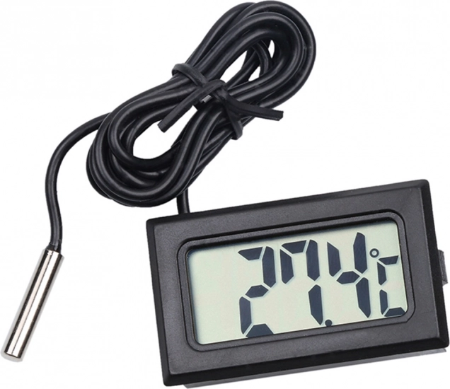 Digitalt paneltermometer med LCD-skærm og sonde