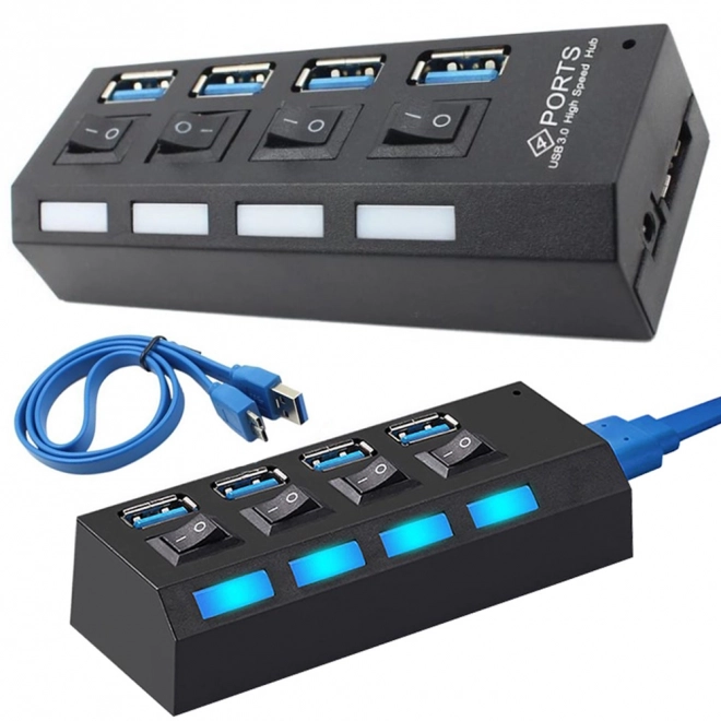 USB-hub med 4 USB 3.0-porte