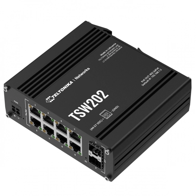 Industriel styret switch TSW202 2xSFP 8xPoE+ L2/L3