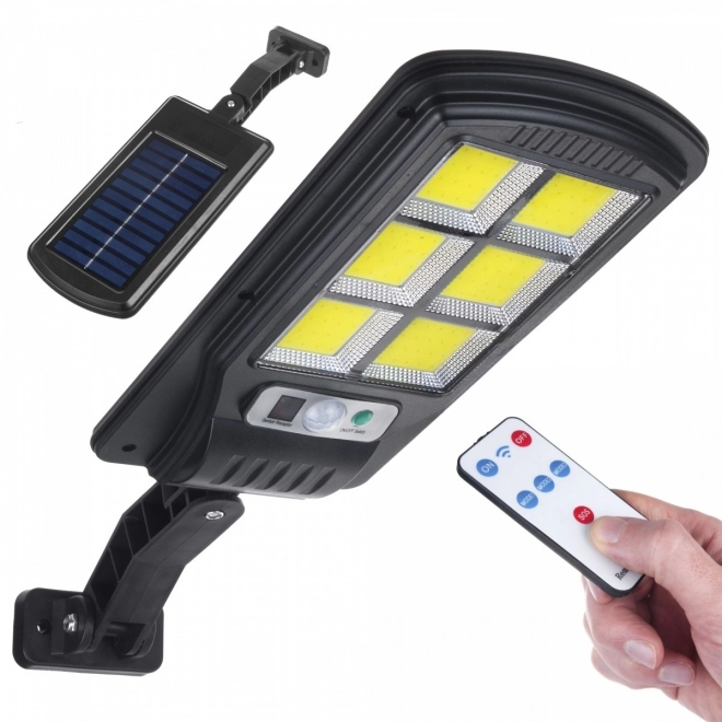 Solcelledrevet gadelys LED med sensor og fjernbetjening MCE446