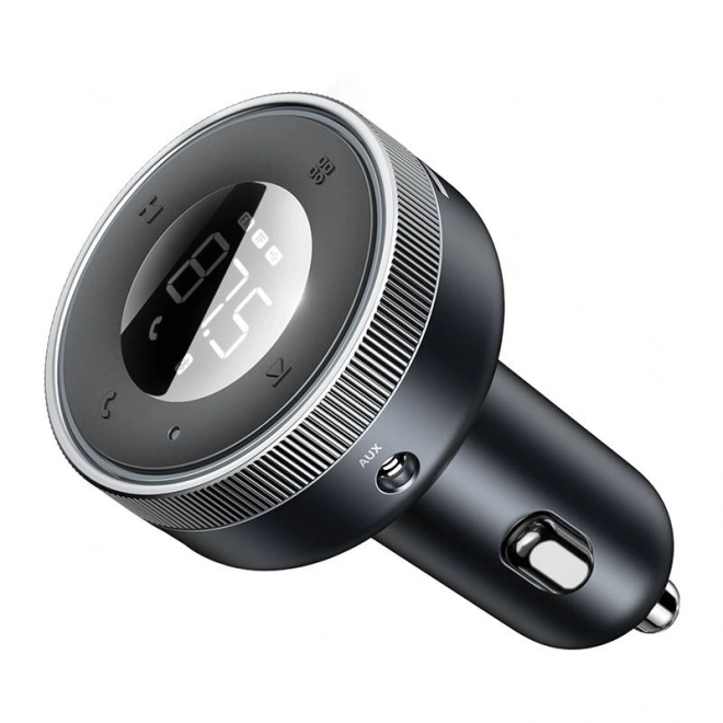 Baseus Enjoy Trådløs Oplader MP3 til Bilen, Bluetooth 5.0, microSD, AUX (Sort)