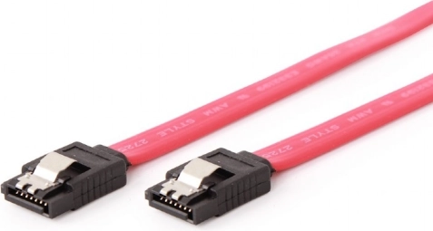SATA-kabel med metal-lås 30 cm