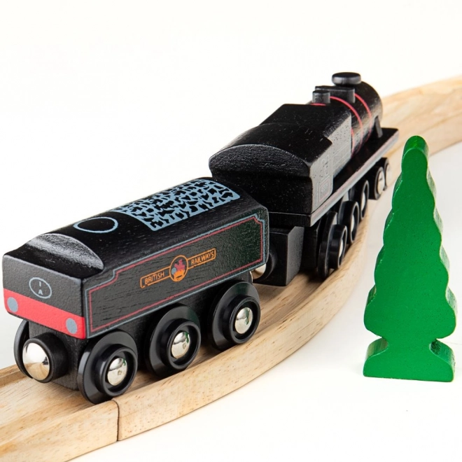 Træ replika af damplokomotivet Bigjigs Rail Black 5
