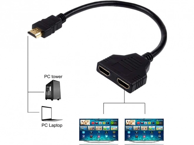 Hdmi splitter til 2 porte FHD