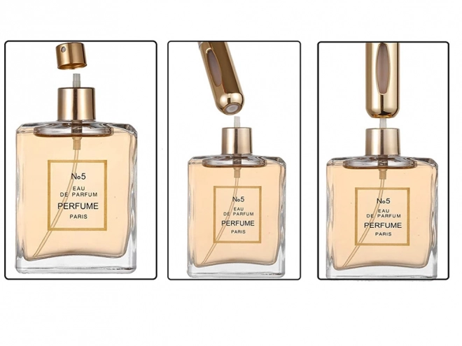 Rejsesprayflaske med parfumesprøjte 5ml parfumedispenser – guld