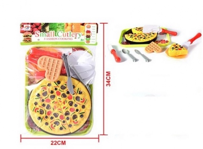 Sæt med pizza/kage