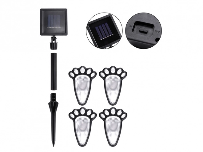 Solcelle-have-lamper med poter LED 4 stk