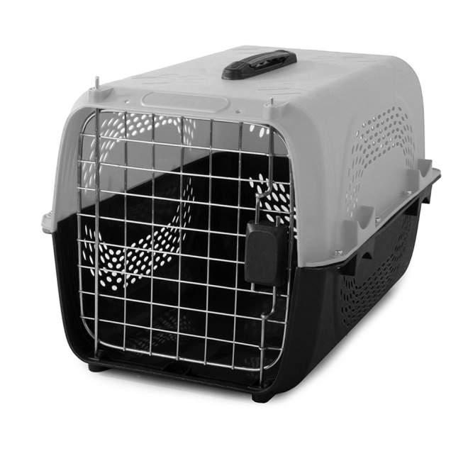 Transportkasse til hunde og katte grå 48x30x32 cm