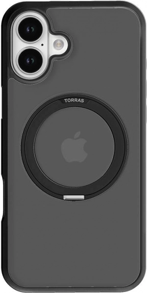 Torras Ostand Pro-cover til iPhone 16 Plus – sort