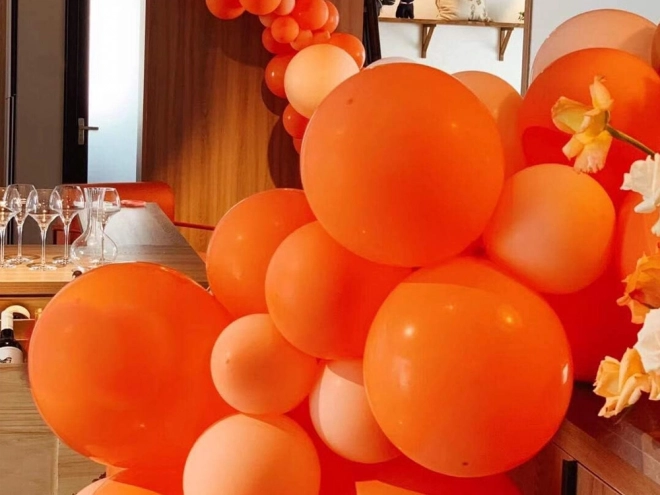 Halloween balloner sorte og orange 20 stk