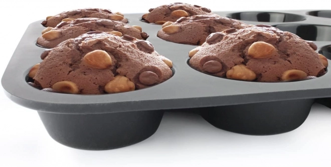Teflon bageform til muffins med 12 silikoneforme