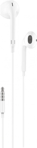 FONENG kablede in-ear høretelefoner med 3,5 mm jack og mikrofon – hvid