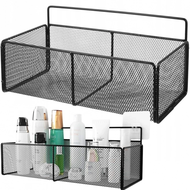 Metal ophængt kurv organiser sort