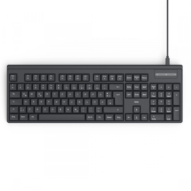 trådet tastatur Hama CK-100 sort