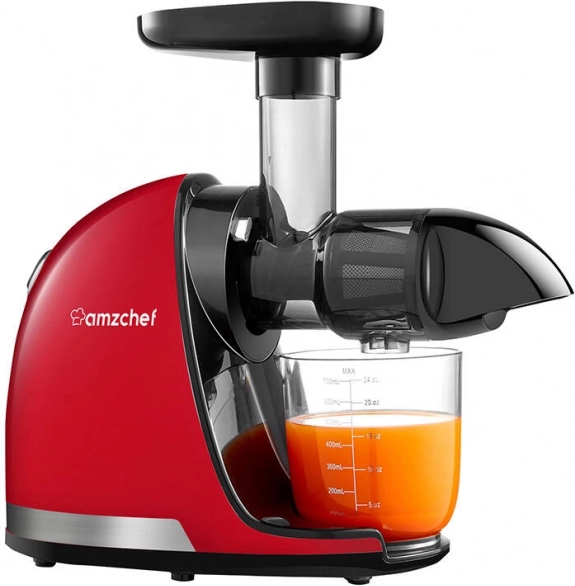 AMZCHEF saftpresser rød
