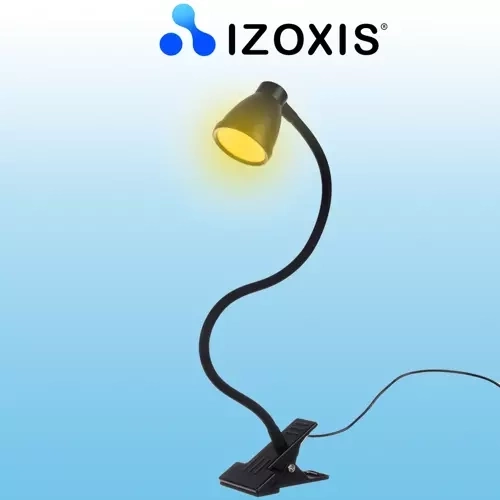 Bordlampe med klips sort Izoxis