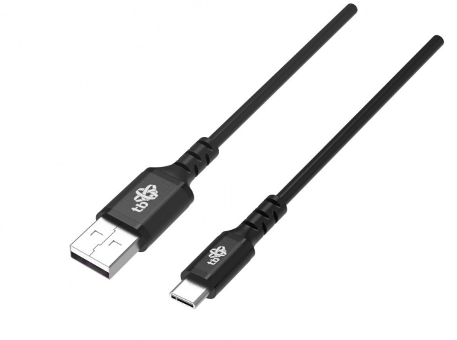 Sort USB-USB C silikonekabel 1m Hurtig Opladning