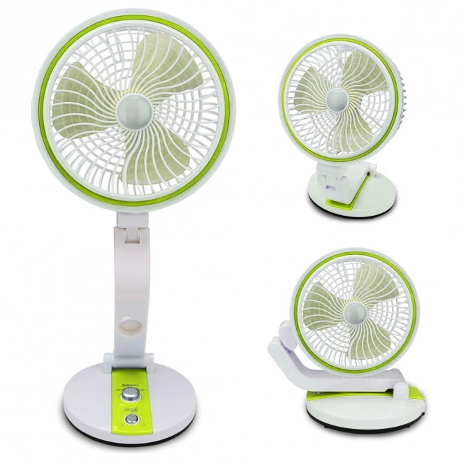 Bærbar foldbar ventilator med LED-lys