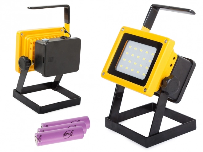Bærbar genopladelig LED-lampe med halogen 100W