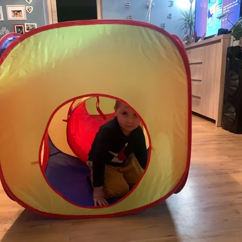 Børne telt 3-i-1 Tipi + Tunnel + Hus