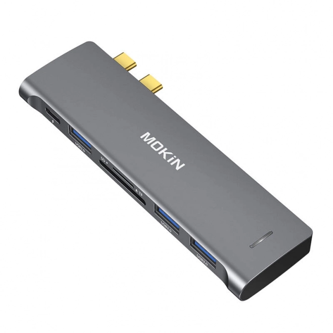 USB-C hub 6v2 pro MacBook sølv